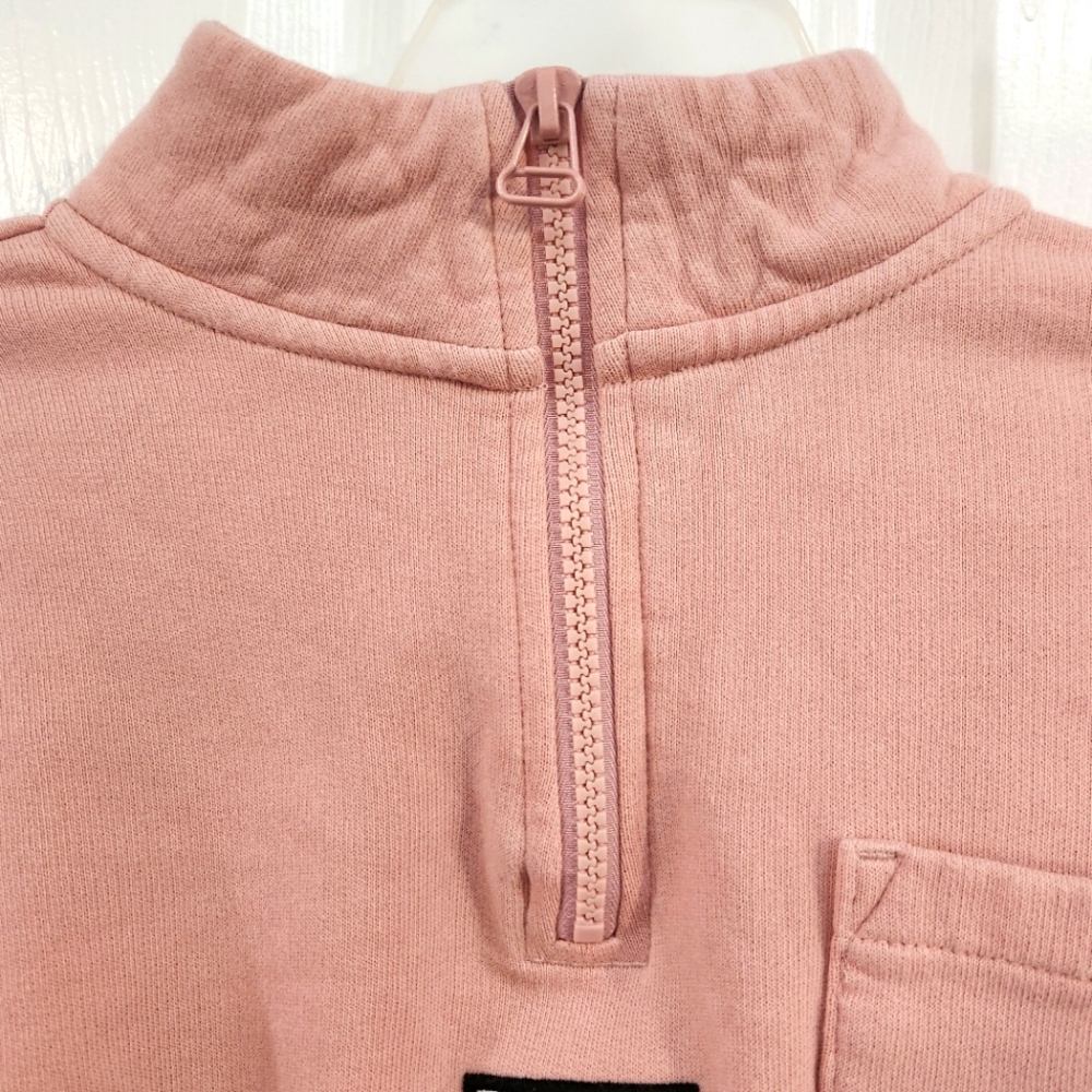Adidas Women's Pink Cropped Pullover - Picture 2 of 8